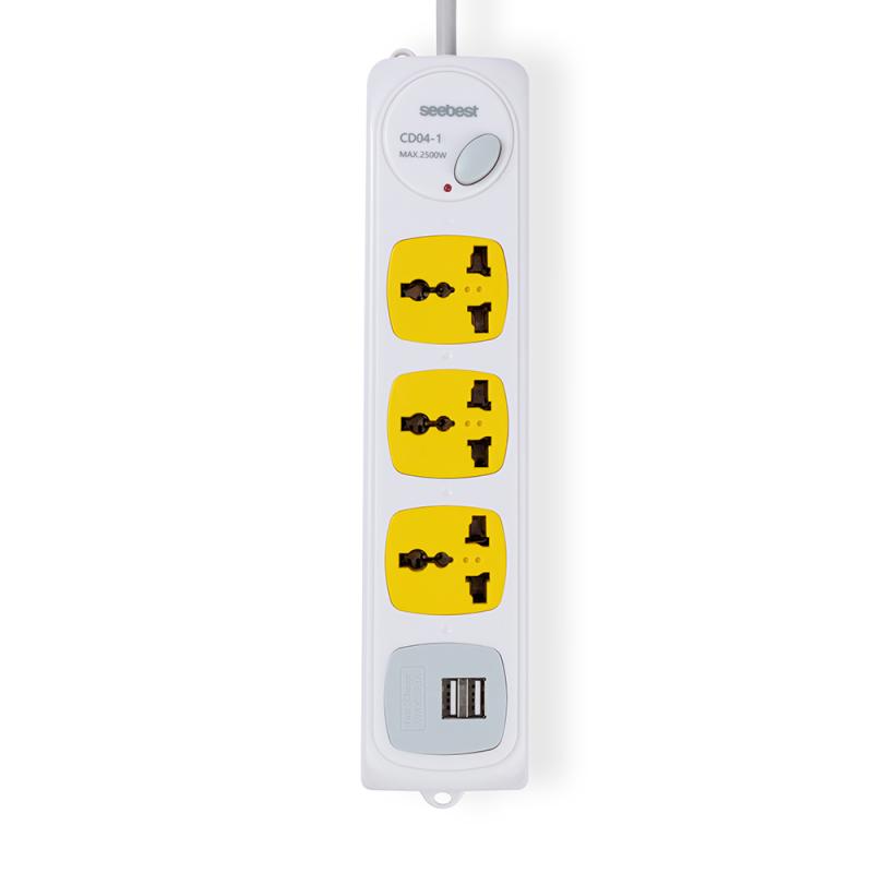 Socket Board with 3 Sockets and 2 USB Port customized
