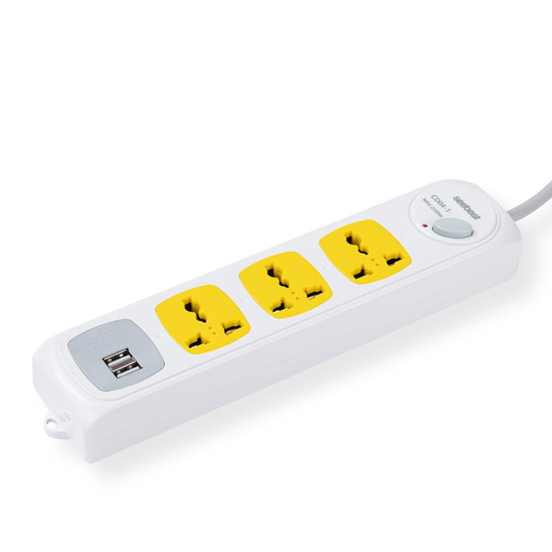 Socket Board with 3 Sockets and 2 USB Port customized